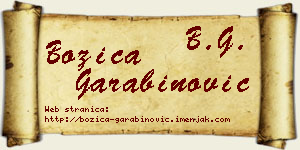 Božica Garabinović vizit kartica